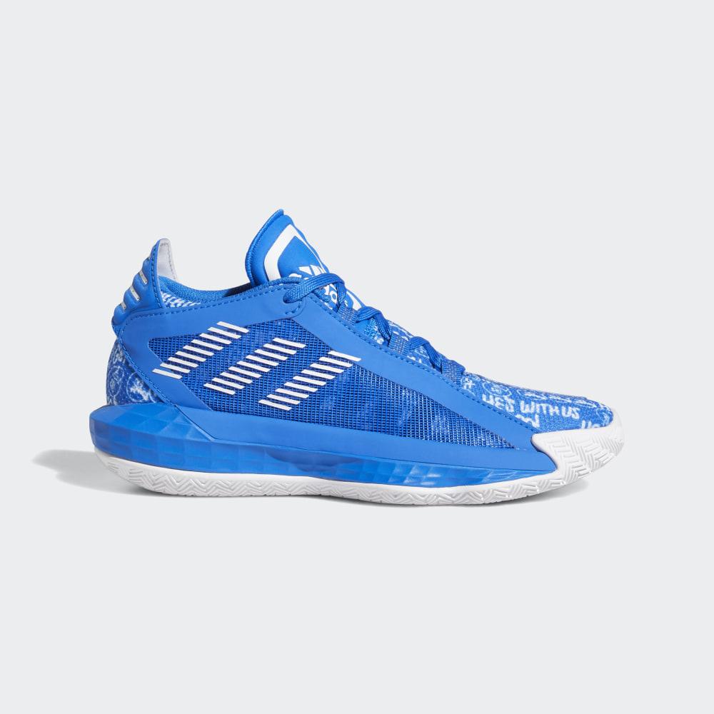 Adidasi Baschet Adidas Dame 6 Fete Romania - Albi/Albastri/Negrii FV4211